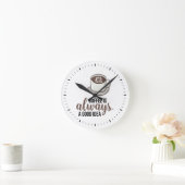 Kaffee immer gute Idee Runde Wanduhr (Zuhause)