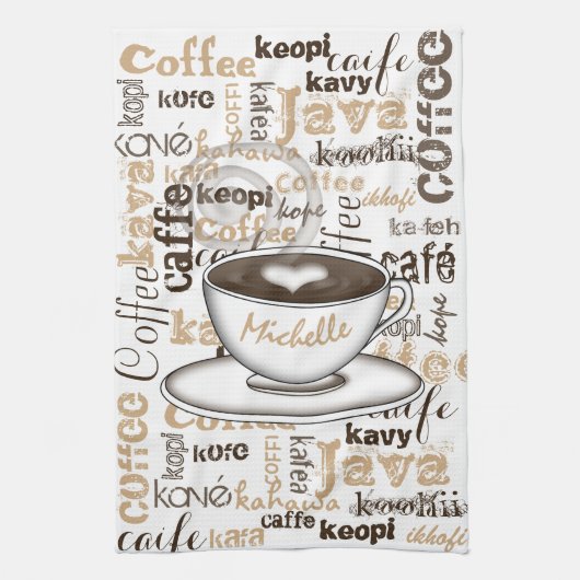 Kaffee in aller Welt Handtuch (Vertikal)