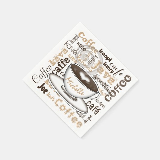 Kaffee in aller Welt Serviette (Ecke)