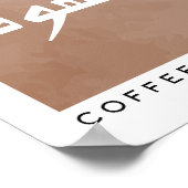 Kaffee in arabischer Kalligrafie Boho Art Poster (Ecke)