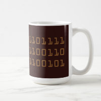 Kaffee in binärer Tasse, braun