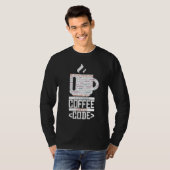 KAFFEE IN CODE Fun Web Developers Coding T-Shirt (Vorne ganz)
