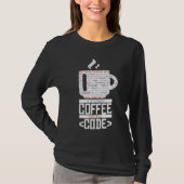 KAFFEE IN CODE Fun Web Developers Coding T-Shirt (Vorderseite)