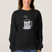 Kaffee in Code JavaScript Code Kaffee Entwickler Sweatshirt (Vorderseite)