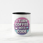 Kaffee in Code - Retro Pixel Art Tasse (Zentrum)