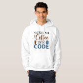 Kaffee in Code umwandeln Hoodie (Vorne ganz)