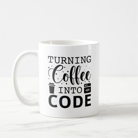 Kaffee in Code umwandeln Kaffeetasse (Links)