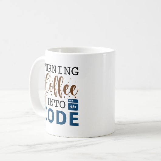 Kaffee in Code umwandeln Kaffeetasse (Vorderseite Links)