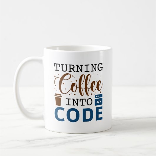 Kaffee in Code umwandeln Kaffeetasse (Links)