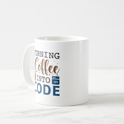 Kaffee in Code umwandeln Kaffeetasse (Vorderseite Links)