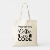 Kaffee in Code umwandeln Tragetasche (Rückseite)