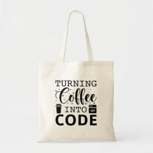 Kaffee in Code umwandeln Tragetasche