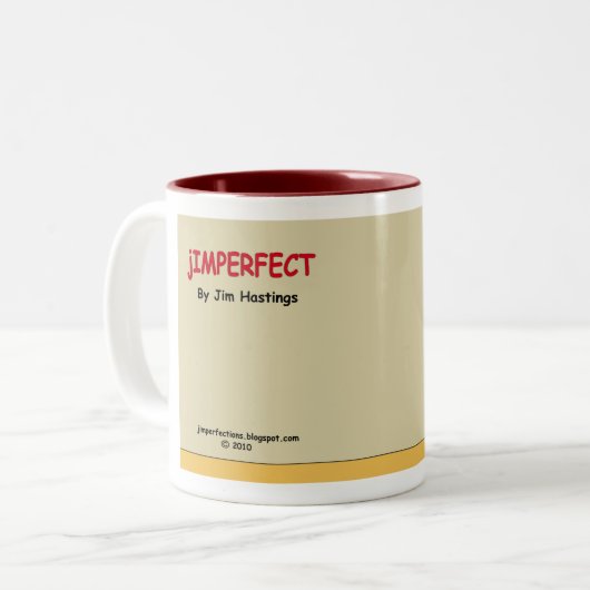 Kaffee in der Dosen-Tasse Zweifarbige Tasse (Vorderseite Links)