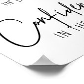 Kaffee in der einen Hand Vertrauen in die andere Poster (Ecke)