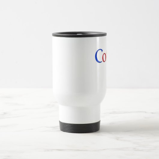 Kaffee in der Google-Schriftartreise-Tasse Reisebecher (Mittel)