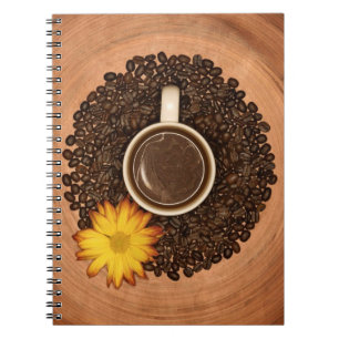 Kaffee in der Runde Notizblock