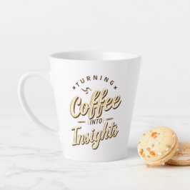 Kaffee in Einblicke verwandeln Data Humor Milchtasse