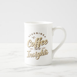 Kaffee in Einblicke verwandeln Daten Humor Porzellantasse