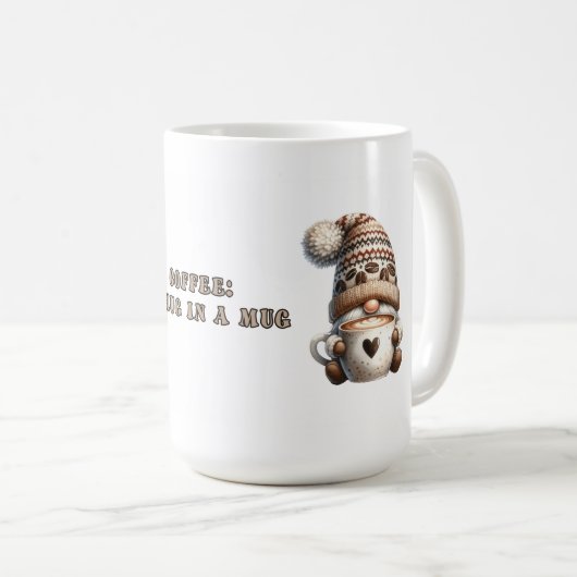 Kaffee in einer Tasse umarmen (VorderseiteRechts)