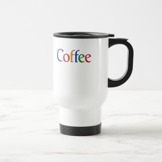 Kaffee in google Schriftart Tasse (Rechts)