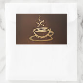 Kaffee in meinem Cup Rechteckiger Aufkleber (Tasche)