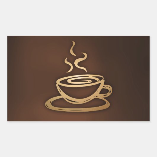 Kaffee in meinem Cup Rechteckiger Aufkleber (Vorderseite)