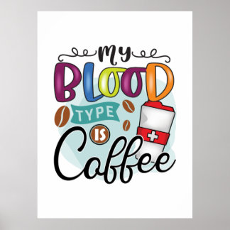 Kaffee in meinen Typen sind Kaffee Poster