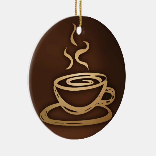 Kaffee in meiner Schale Keramik Ornament (Rechts)