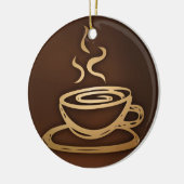 Kaffee in meiner Schale Keramik Ornament (Links)