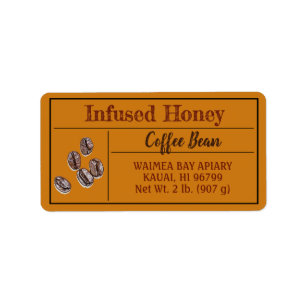 Kaffee Infanterie Honig dunkelgelb Adressaufkleber