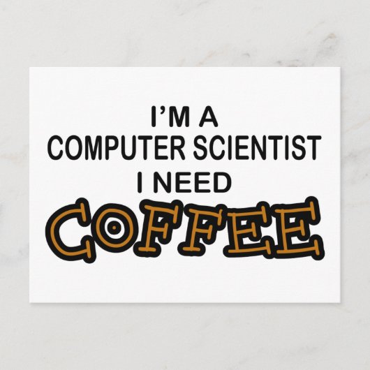 Kaffee - Informatiker Postkarte (Vorderseite)