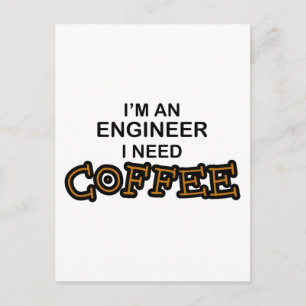 Kaffee - Ingenieur Postkarte