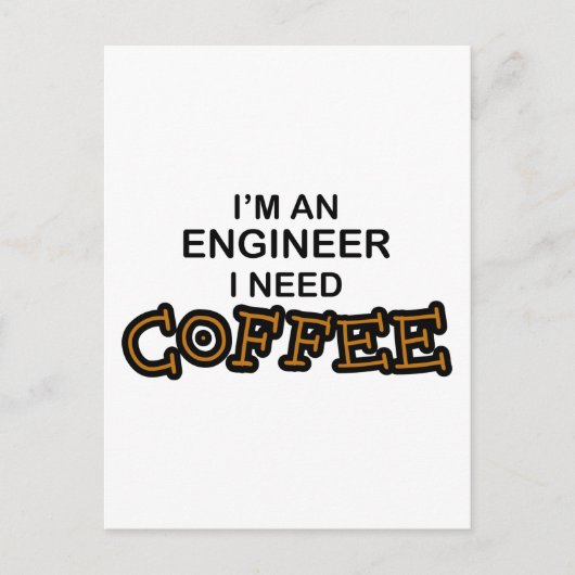 Kaffee - Ingenieur Postkarte (Vorderseite)