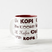 Kaffee International Zweifarbige Tasse (Vorderseite Links)