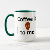 Kaffee ist Alien für mich/ Ich Liebe Tee Tasse (Links)