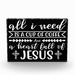 Kaffee ist alles, was ich brauche, eine Tasse Kaff Fotoblock