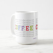 KAFFEE (ist alles, was Sie brauchen) - Eine Mister Kaffeetasse (Vorderseite Links)