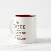 Kaffee ist Beweis dieser Gott-Lieben wir Zweifarbige Tasse (Vorderseite Links)