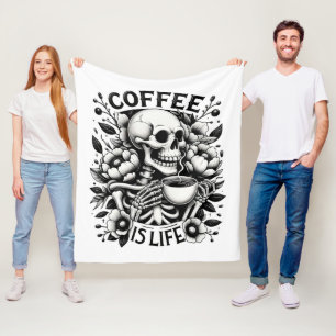 Kaffee ist das Leben Fleecedecke