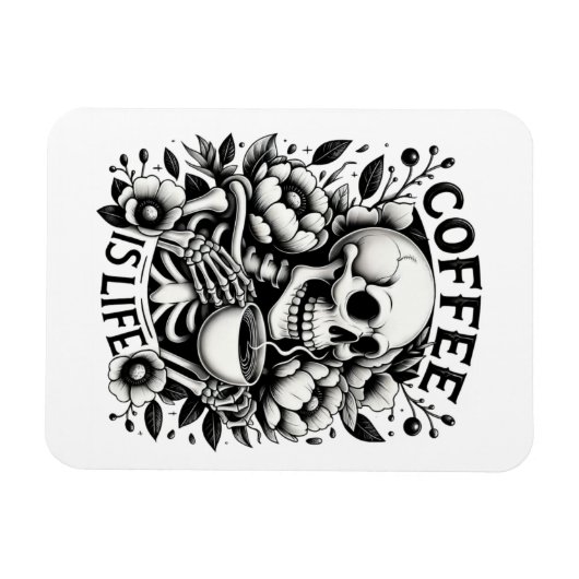 Kaffee ist das Leben Magnet (Horizontal)