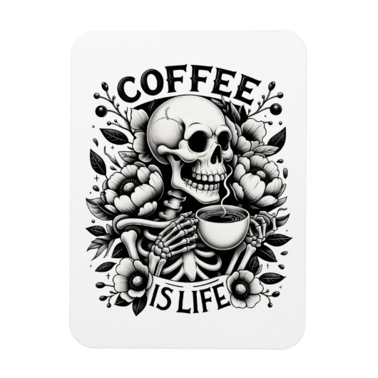 Kaffee ist das Leben Magnet (Vertikal)