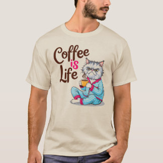 Kaffee ist das Leben mit Grumpy Cat Shirt