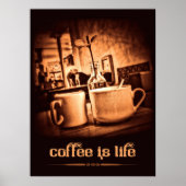 Kaffee ist das Leben Poster (Vorne)