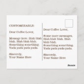 "Kaffee ist das Leben" Postkarte (Rückseite)