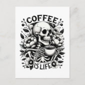 Kaffee ist das Leben Postkarte (Vorderseite)