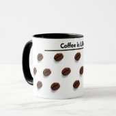 Kaffee ist das Leben Tasse (Vorderseite Links)