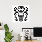 Kaffee ist das Lieblingsgetränk aller Poster (Heimbüro)
