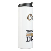 Kaffee ist das ursprüngliche Energiegetränk Thermosbecher (Nach links gedreht)