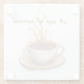 Kaffee ist der Weg zu überleben Glasuntersetzer (Rückseite)