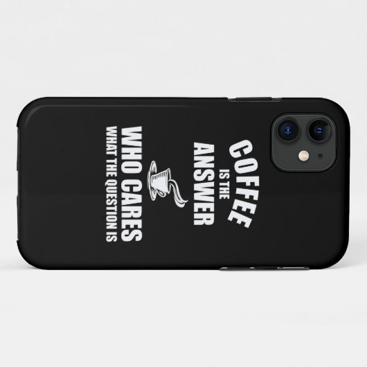 Kaffee ist die Antwort Case-Mate iPhone Hülle (Rückseite (Horizontal))